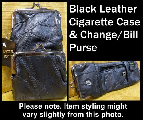 Leather Cigarette Case and Change Purse