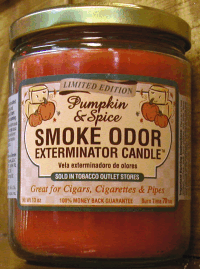 Smoke Odor Eliminator Candle -- Pumpkin and Spice