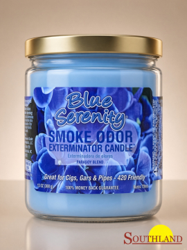 Smoke Odor Exterminator Candle Blue Serenity 13oz