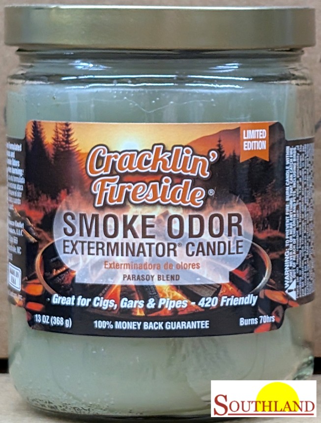 Southland Trade: Smoke Odor Exterminator Candle Cracklin Fireside 13oz