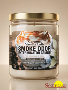 Smoke Odor Exterminator Candle Caramel Vanilla Latte 13oz
