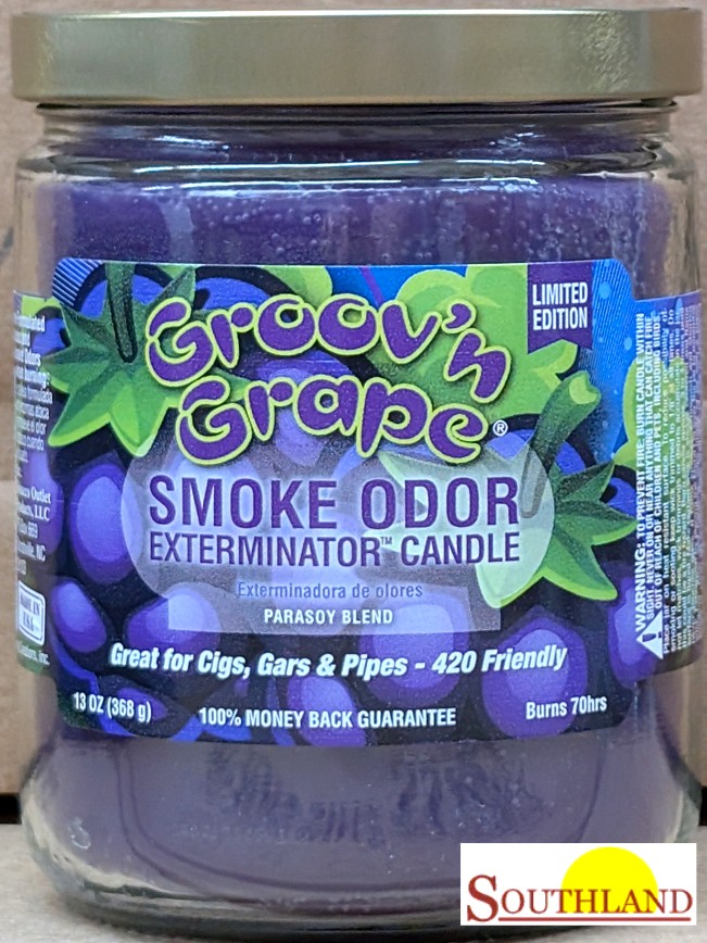 Southland Trade: Smoke Odor Exterminator Candle Groovin Grape 13oz