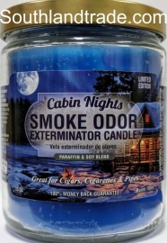 Smoke Odor Eliminator Candle -- Cabin Nights