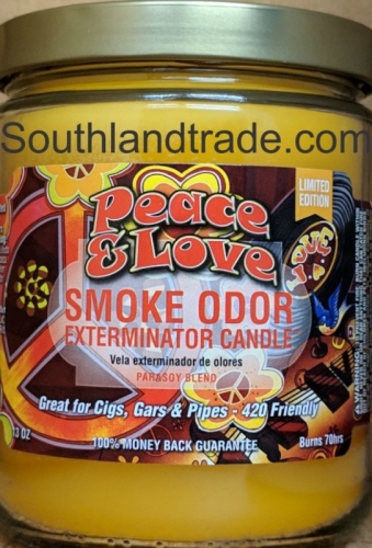Smoke Odor Eliminator Candle -- Peace and Love