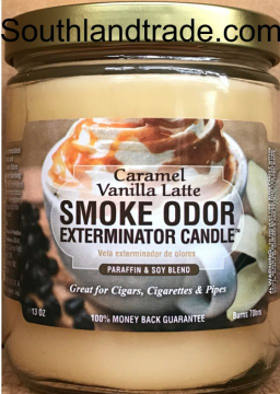 Smoke Odor Exterminator Candle Caramel Vanilla Latte 13oz