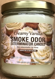 Smoke Odor Eliminator Candle -- Creamy Vanilla