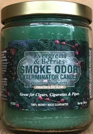 Smoke Odor Eliminator Candle -- Evergreen and Berries