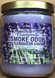 Smoke Odor Eliminator Candle -- Lavender and Chamomile