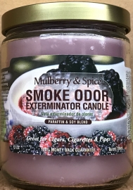 Smoke Odor Eliminator Candle -- Mulberry and Spice