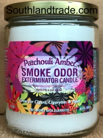 Smoke Odor Eliminator Candle -- Patchouli Amber