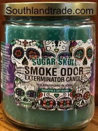 Smoke Odor Eliminator Candle -- Sugar Skull