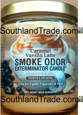 Smoke Odor Eliminator Candle -- Caramel Vanilla Latte