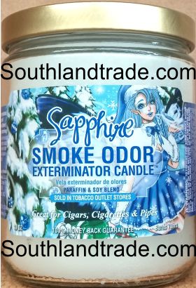 Smoke Odor Eliminator Candle -- Sapphire