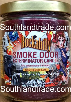 Smoke Odor Eliminator Candle -- Rockabilly
